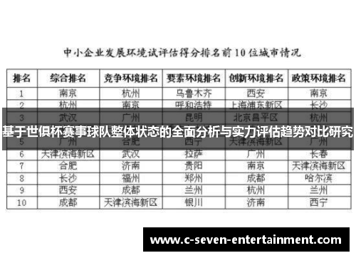 基于世俱杯赛事球队整体状态的全面分析与实力评估趋势对比研究